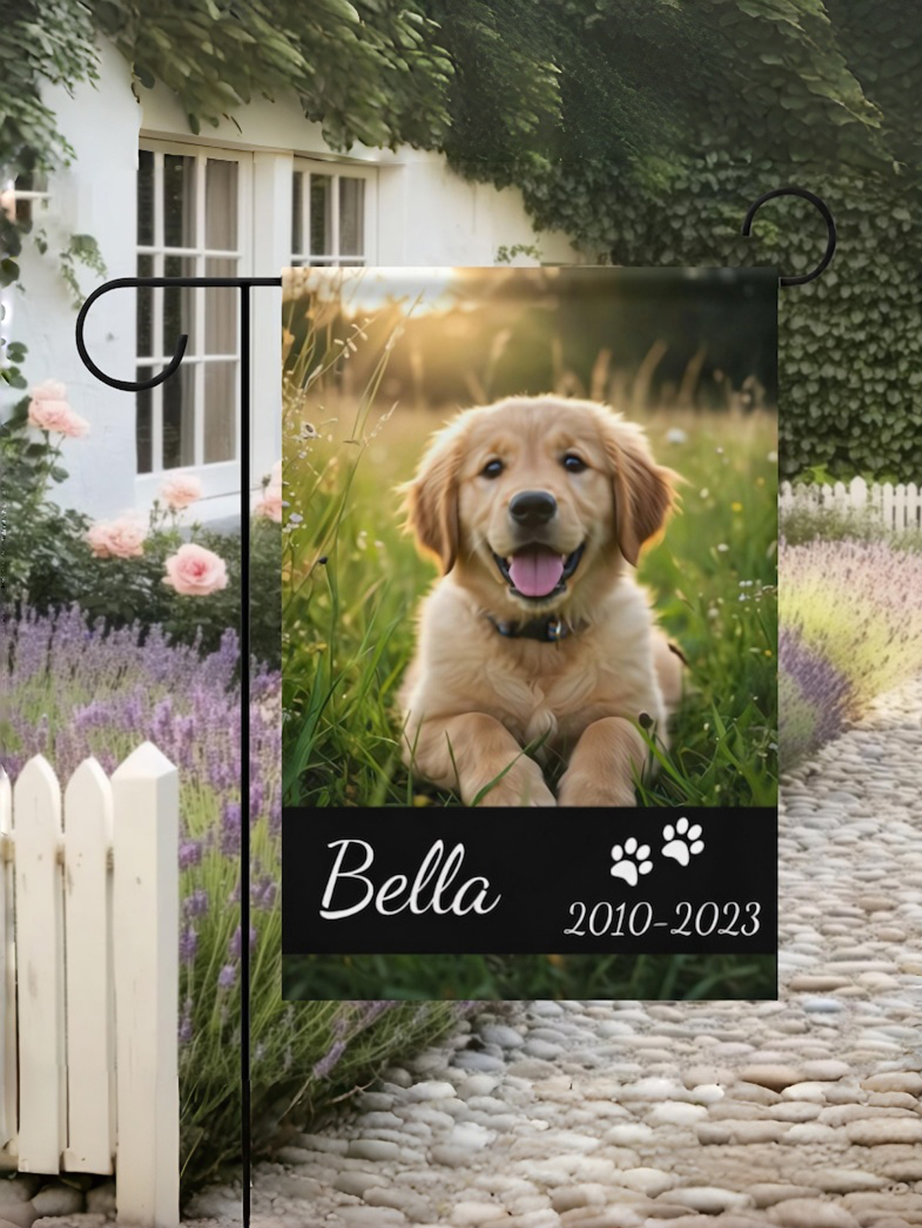 Custom Pet Memorial Garden Flags Personalized Dog and Cat Memorial Flags Condolence Gifts
